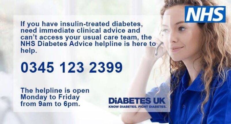 NHS Diabetes Helpline poster