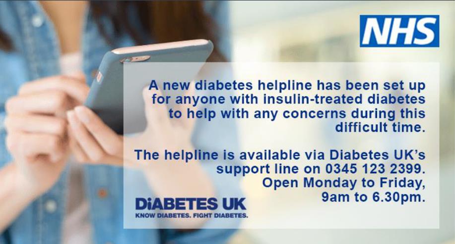 NHS Diabetes Helpline poster